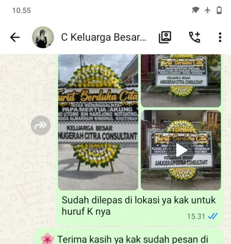 Pengiriman Papan Bunga Duka Balepanjang Baturetno